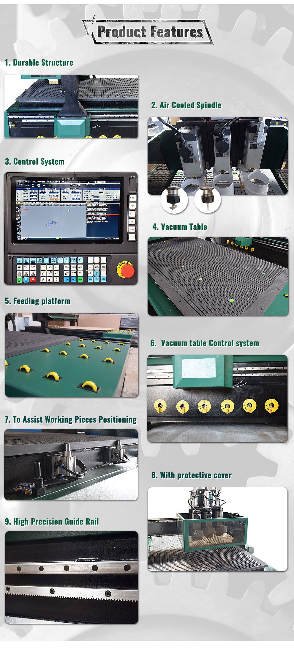 3 Heads CNC Wood Cutting Machine 4x8