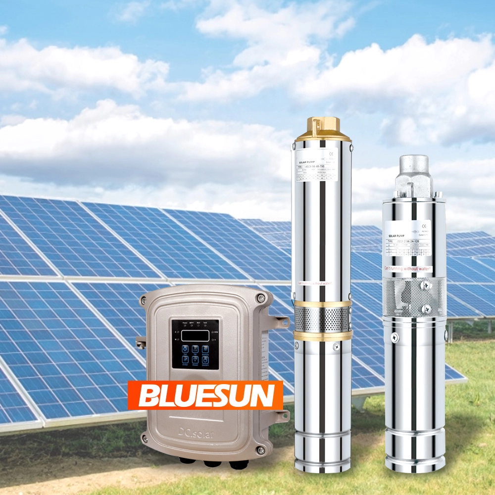 BLUESUN ยี่ห้อ 110 โวลต์พลังงานแสงอาทิตย์ปั๊มพลังงานแสงอาทิตย์ 1500 วัตต์ DC ระบบปั๊มน้ำพลังงานแสงอาทิตย์ DC 2HP ปั๊มสระว่ายน้ำพลังงานแสงอาทิตย์ในประเทศไทย