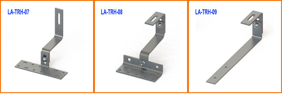 Adjustable solar tile roof hook