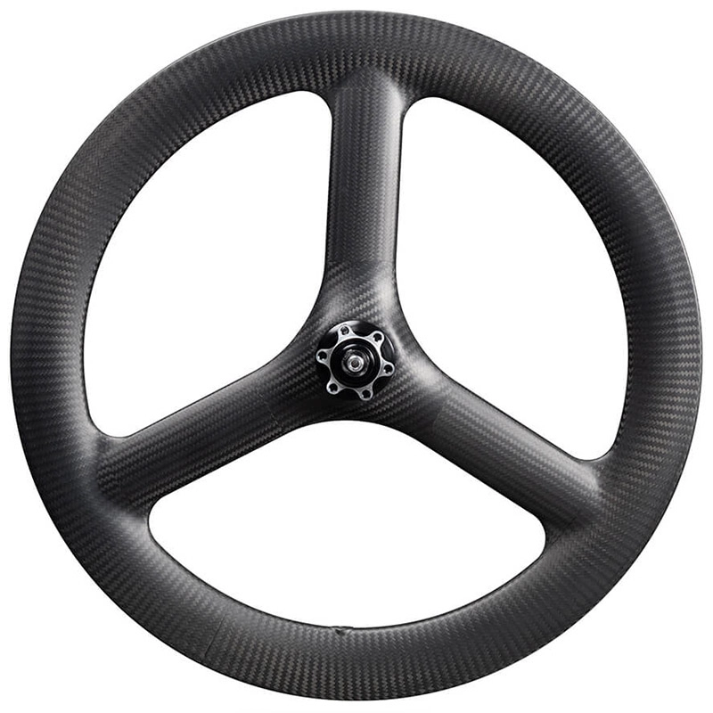 Carbon Tri Spoke Wheel 20 นิ้ว 451 พับ Ride Carbon Wheelset ดิสก์เบรก 25mm กว้าง 48mmDeep