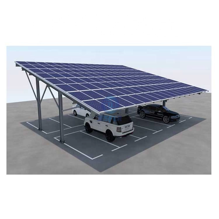 T ชนิด Carbon Steel Solar Mounting Carport System