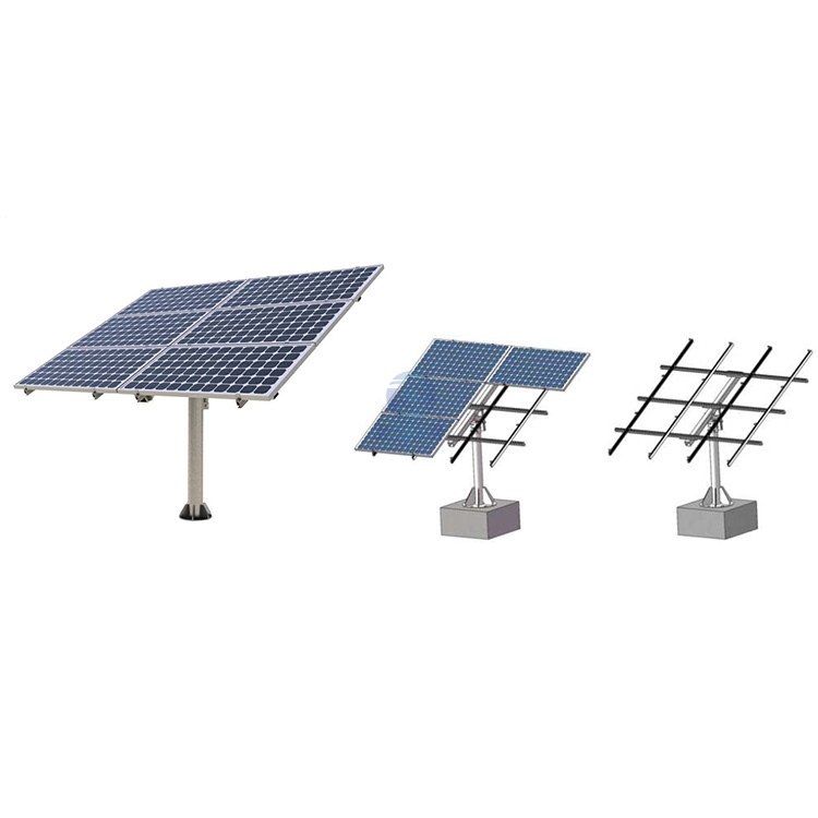 6pcs Solar Modules ระบบติดตั้งเสากราวด์