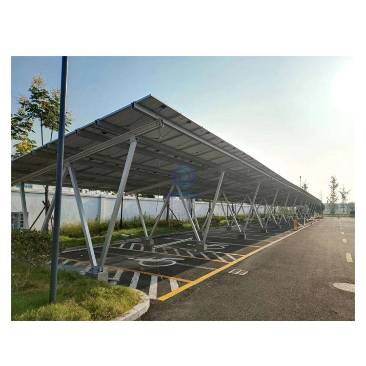 โรงรถทั่วไป W Type Canopies Solar Carport Mounting system