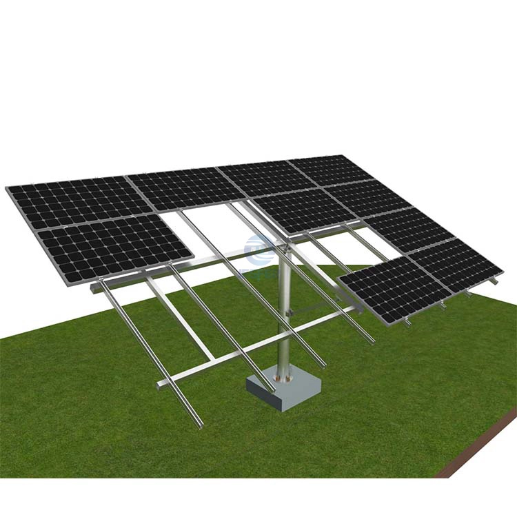 8pcs 16pcs Solar Modules ระบบติดตั้งภาคพื้นดินของเสา