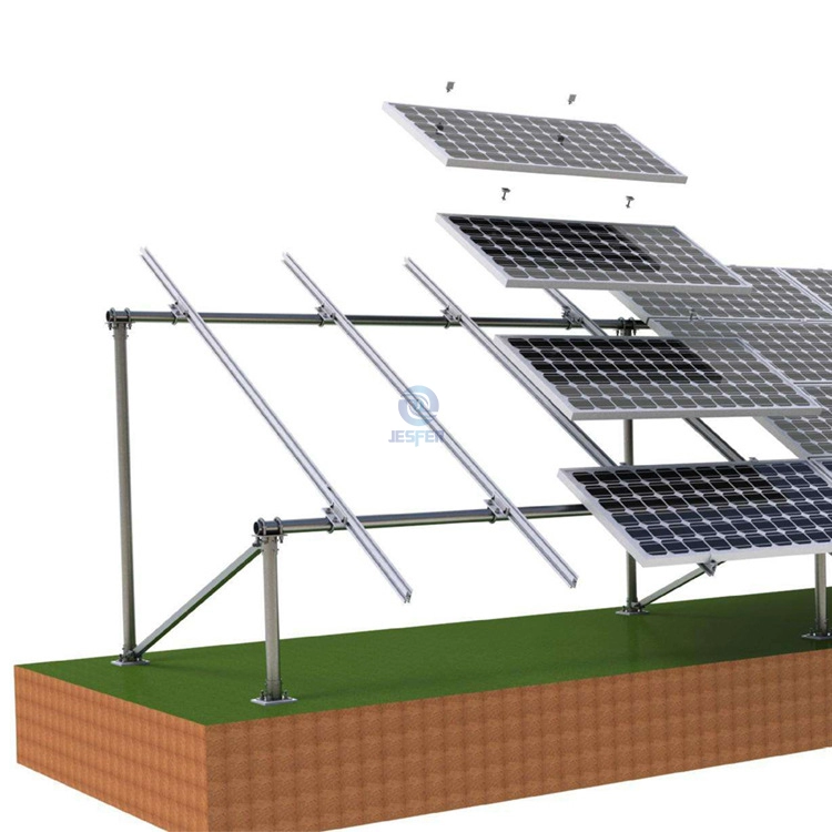 บล็อกคอนกรีต Solar PV Farm Plant Ground Mounting System