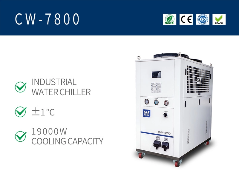ชิลเลอร์น้ำอุตสาหกรรม CW-7800 19000W ความเย็น