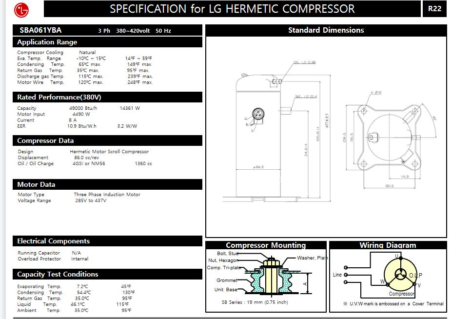 Panasonic Scroll compressor accessories fitting