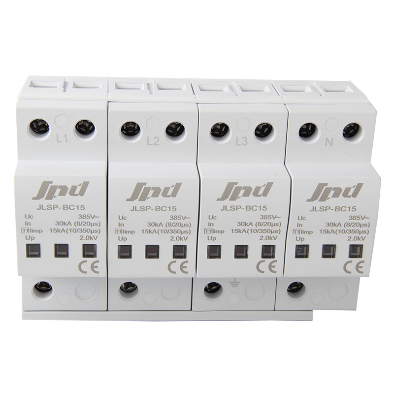 Jinli type 1 ac อุปกรณ์ป้องกันไฟกระชาก 4poles JLSP-BC15/4P