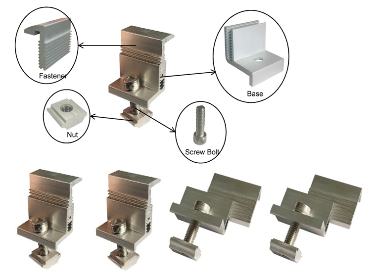 Solar Panel Adjustable End Clamp