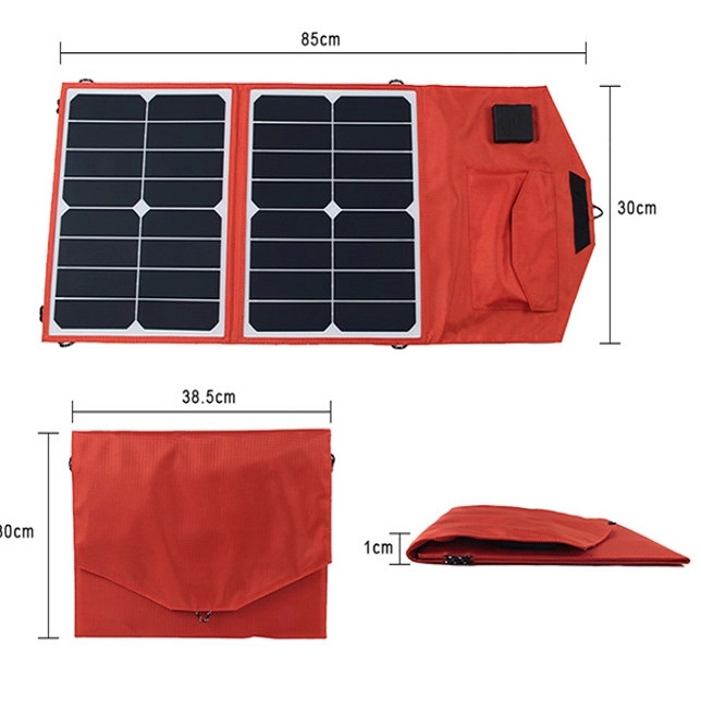 DC18V 1.67A และ USB 5V 2.1A เครื่องชาร์จพลังงานแสงอาทิตย์ 30W sunpower เครื่องชาร์จแผงโซลาร์เซลล์