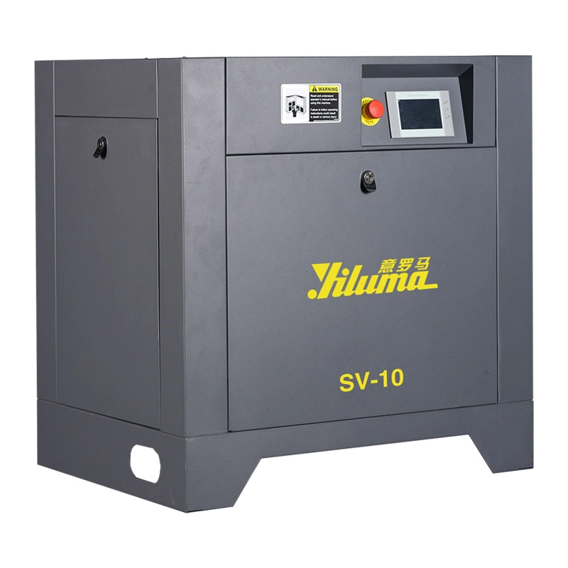 10HP เครื่องอัดอากาศแบบสกรูแม่เหล็กถาวรแบบขั้นตอนเดียว