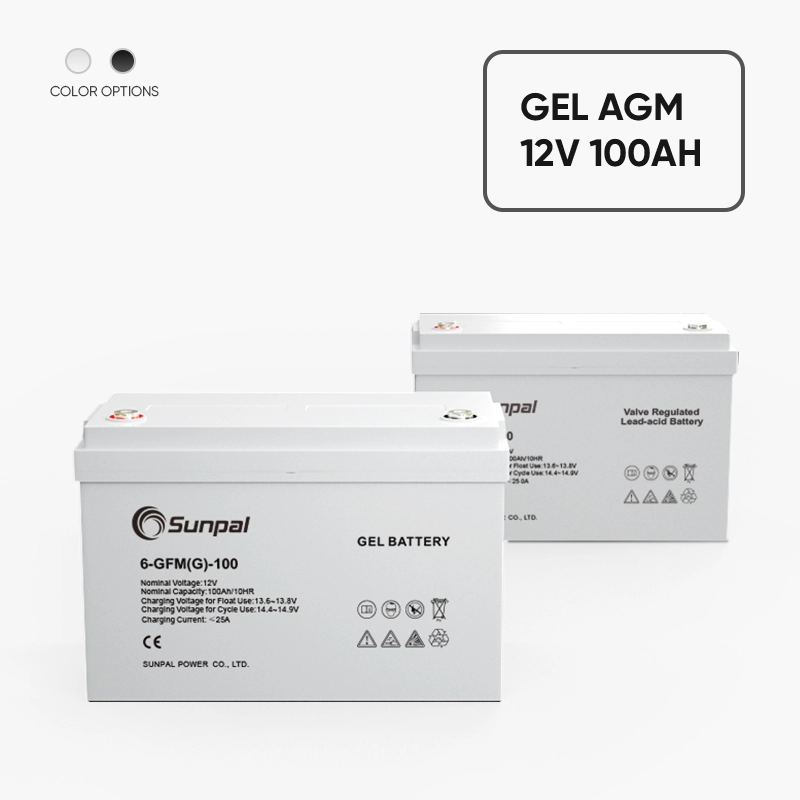 12V 100Ah AGM UPS สำรองแบตเตอรี่รอบลึกแบบชาร์จใหม่ได้