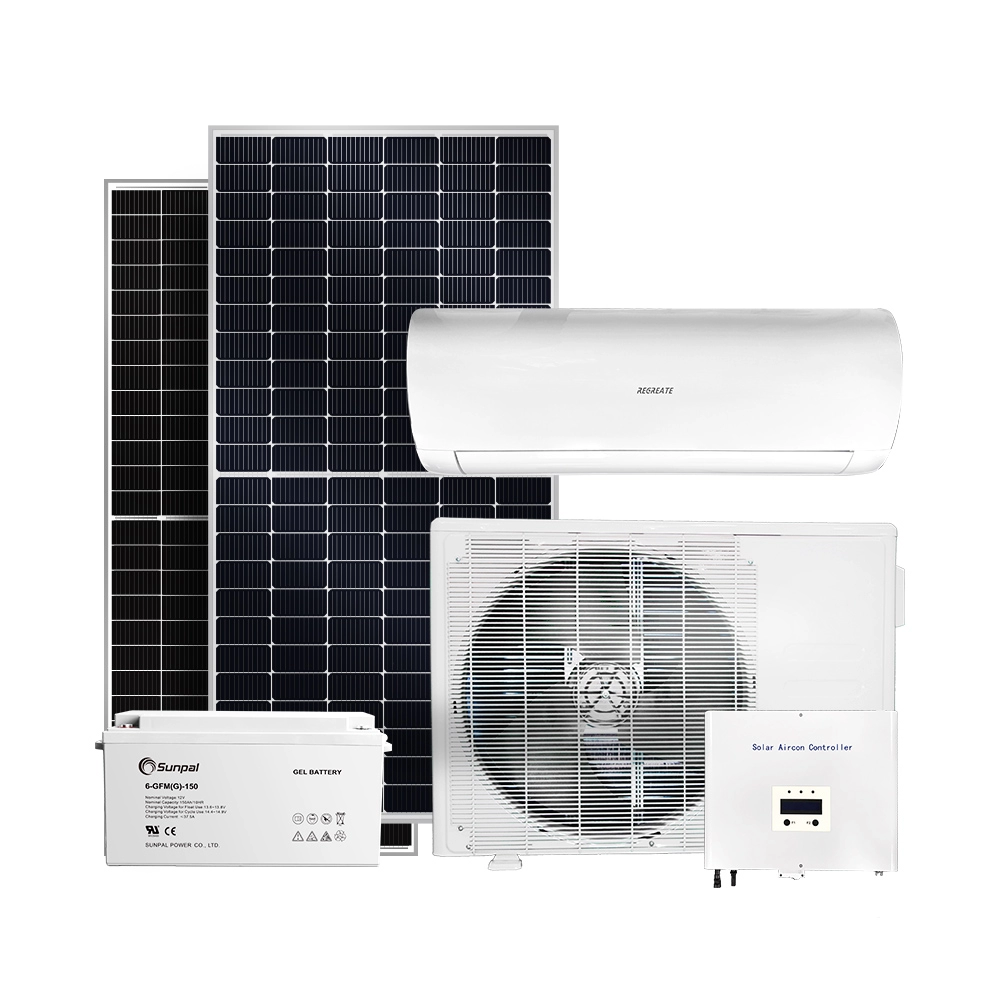 Off Grid Dc Solar Energy Powered Home เครื่องปรับอากาศระบบทำความเย็น