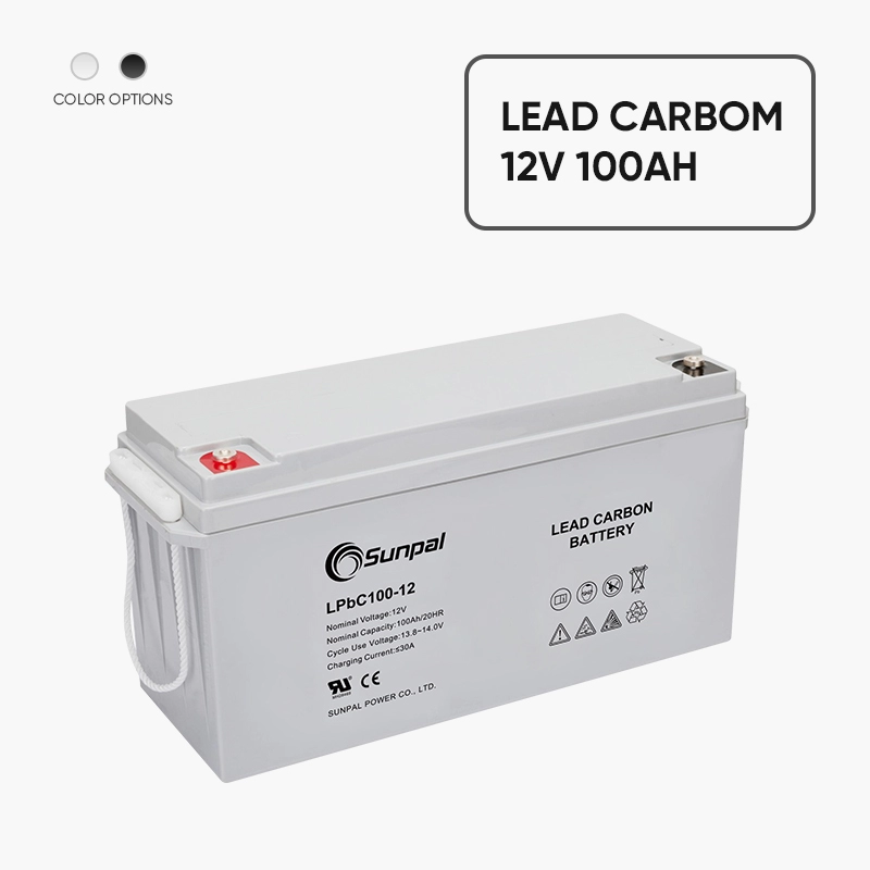 12V 100Ah ตะกั่วคาร์บอนปิดผนึกแบตเตอรี่กรดตะกั่วรอบลึก