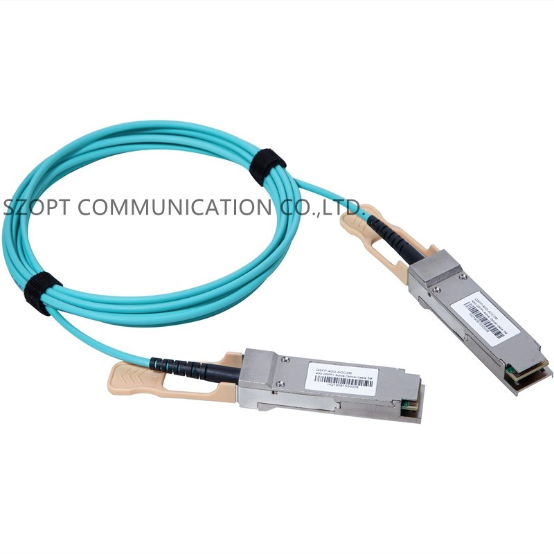 สายเคเบิลออปติคัลที่ใช้งานความเร็วสูง 40G QSFP + 100G QSFP28 AOC Cable
