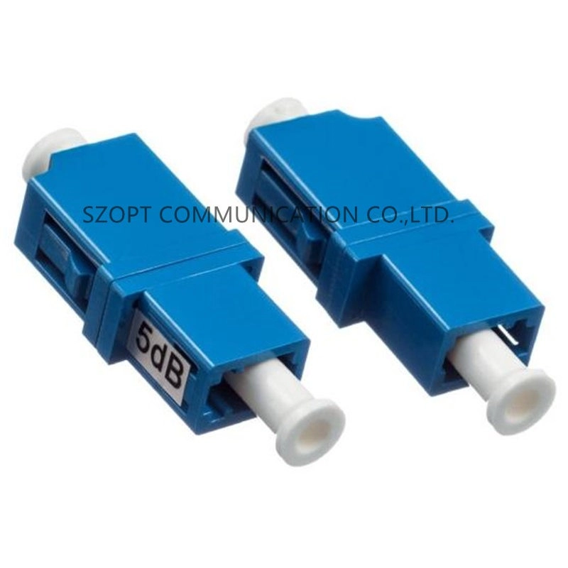 LC ประเภทอะแดปเตอร์ไฟเบอร์ออปติกคงที่ Attenuator 1dB 2dB 3dB 5dB 10dB 15dB 20dB 25dB 30dB