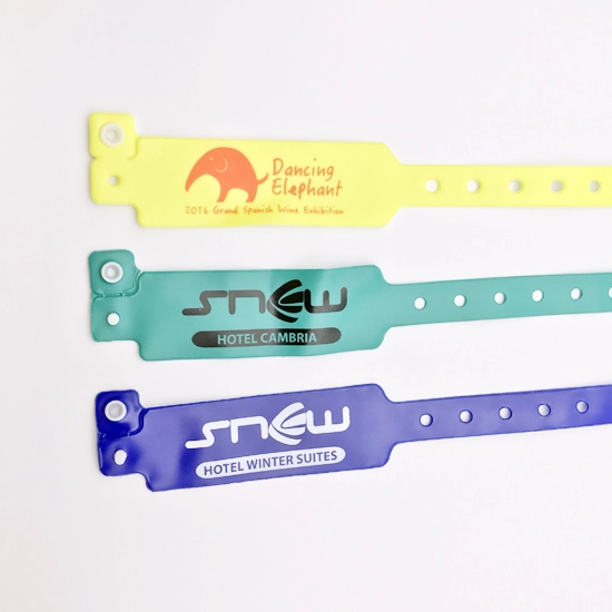 การพิมพ์ซิลค์สกรีน UHF RFID PVC Wristband