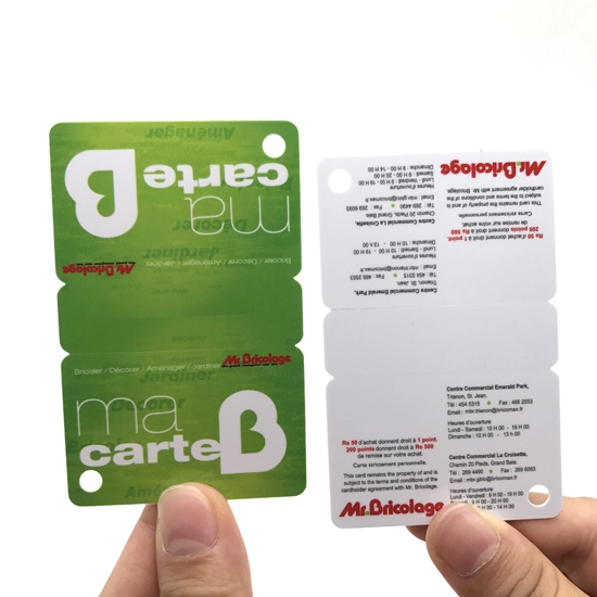 พลาสติก 3 ขึ้นแท็กสมาชิก PVC Combo Cards