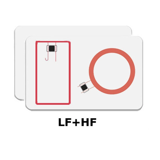 ความปลอดภัยสูงรวมบัตร RFID ด้วยชิป HF 13.56Mhz และชิป UHF 960Mhz