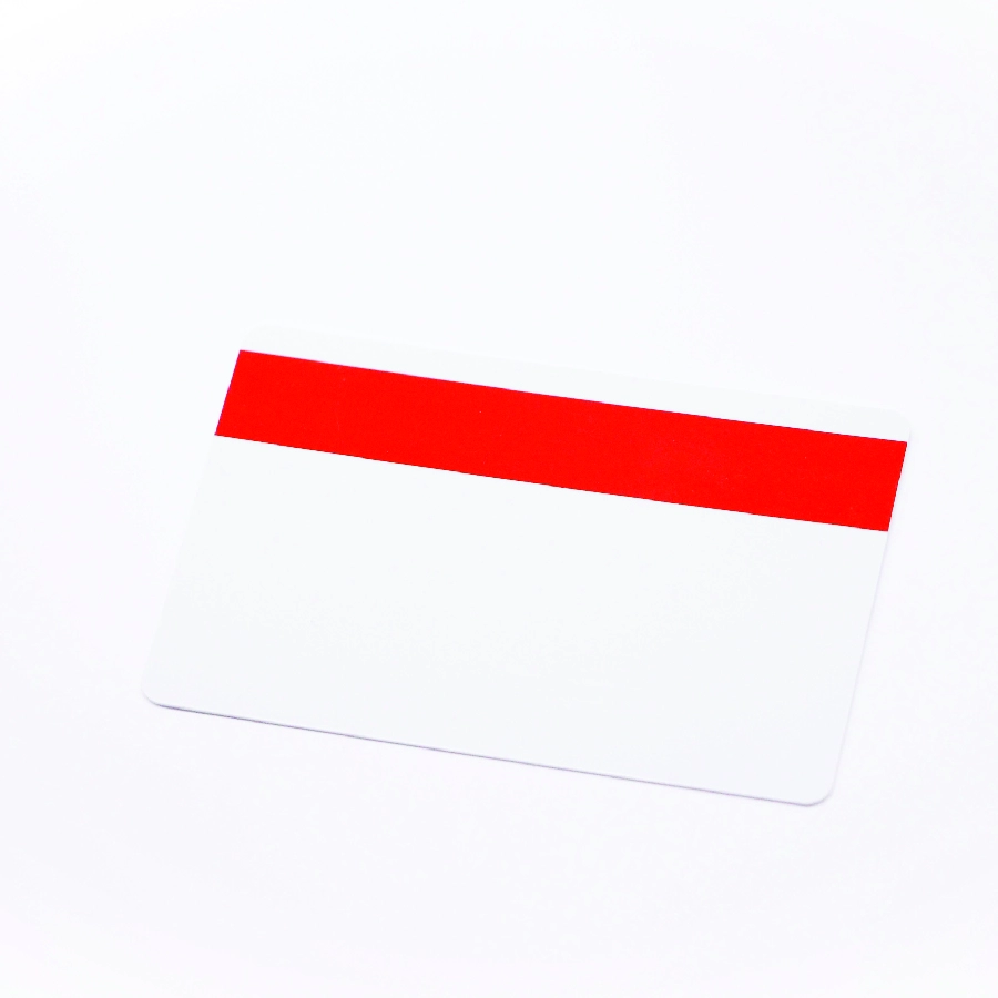 บัตรพีวีซีแถบแม่เหล็กสีแดง