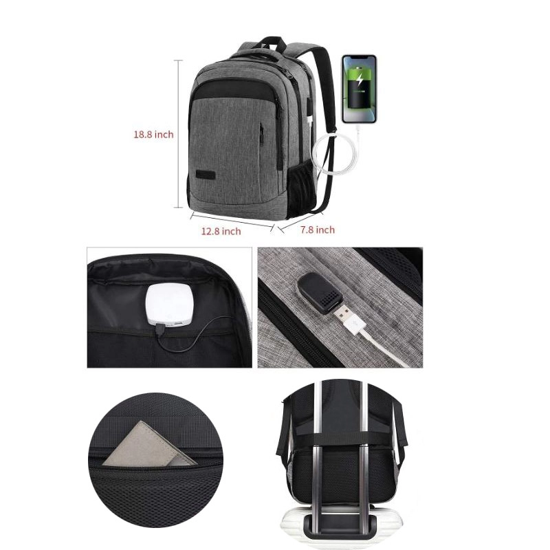 กระเป๋าเป้เดินทางป้องกันการโจรกรรมแล็ปท็อปกระเป๋าเป้สะพายหลังวิทยาลัยเดินทาง Daypack
