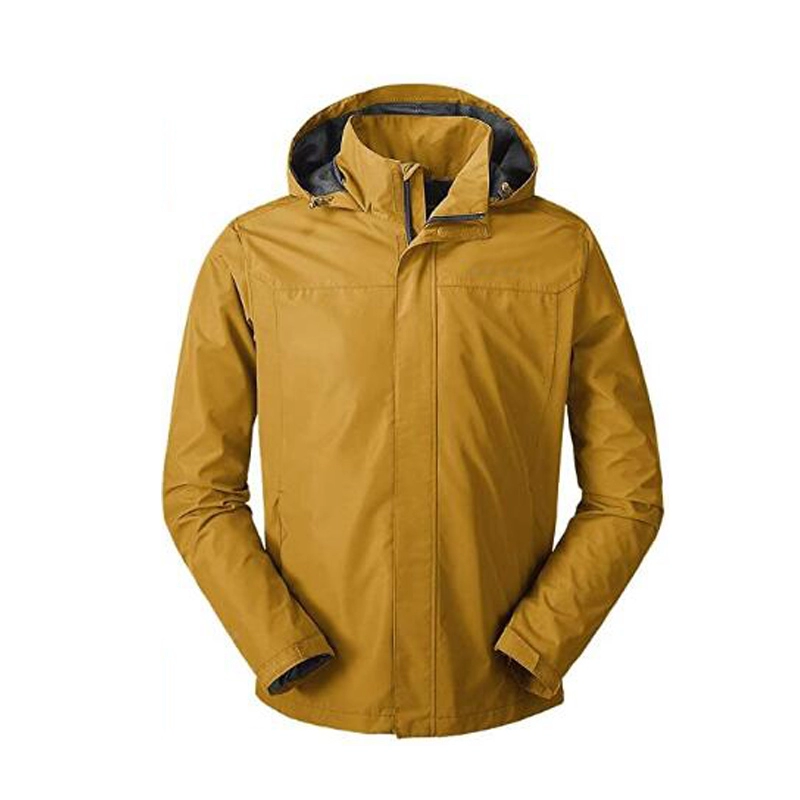 เสื้อแจ็คเก็ตกันฝนผู้ชายพร้อม Hoodie น้ำหนักเบา Packable Rain Coat Coat สำหรับการเดินทางเดินป่า Trekking