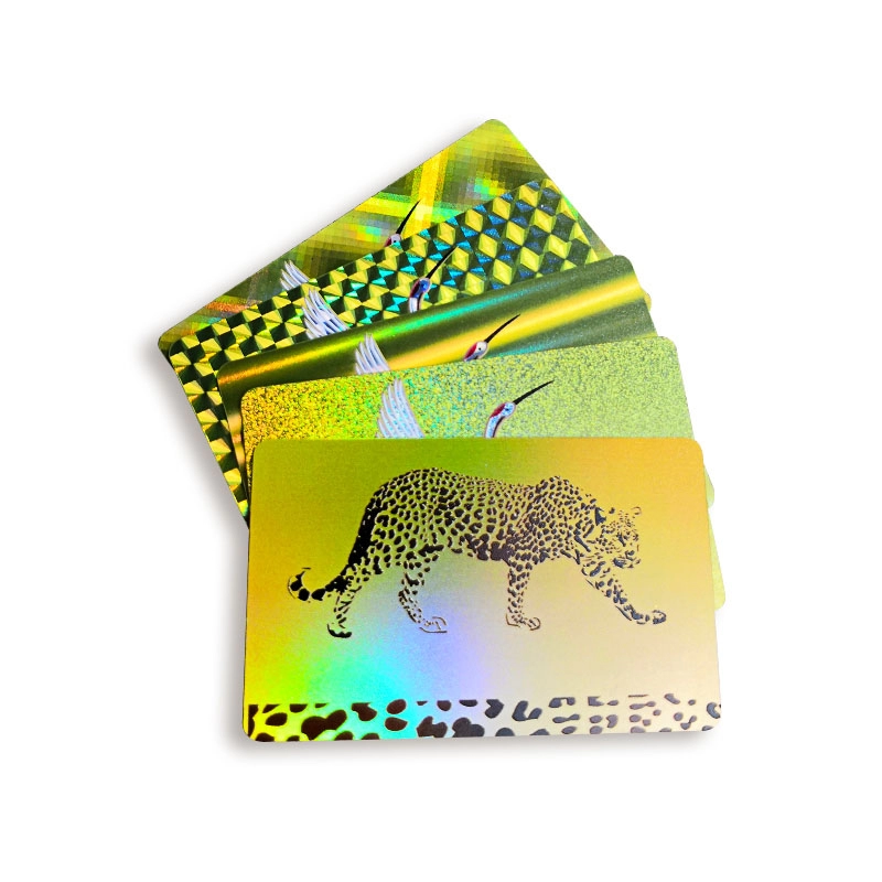 บัตรเยี่ยมชม RFID พลาสติกโฮโลแกรม Rainbow PVC สำหรับโรงแรม