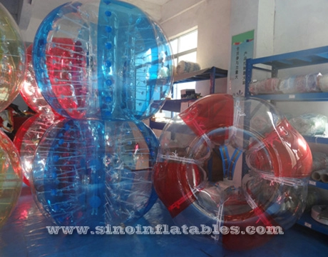เด็ก N ผู้ใหญ่ TPU ลูกฟุตบอลฟองพองพร้อมสายรัดคุณภาพจาก Sino Inflatables
