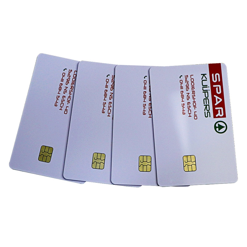 กำหนดเอง ISO7816 AT24c16 ติดต่อบัตร IC พร้อมบาร์โค้ด