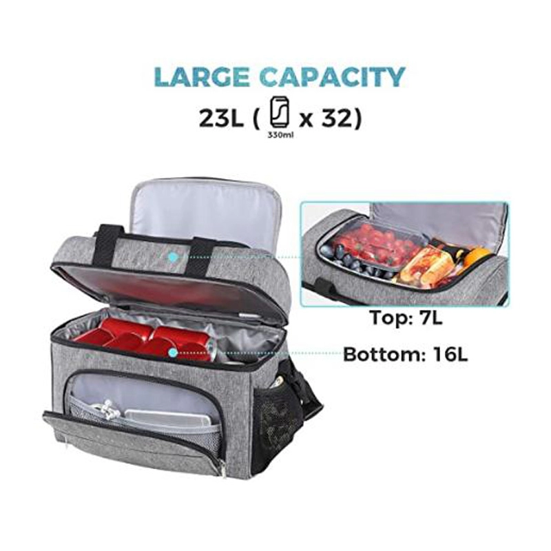กระเป๋าเก็บความเย็นแบบนุ่มหุ้มฉนวน Leak-Proof Cooler Tote บรรจุได้ถึง 32 กระป๋อง
