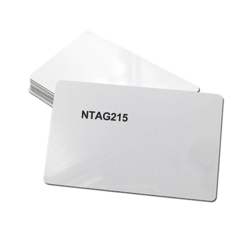 13.56MHz Ntag213 Ntag215 Ntag216 ชิปอิงค์เจ็ทพิมพ์การ์ด PVC NFC สีขาวว่างเปล่า