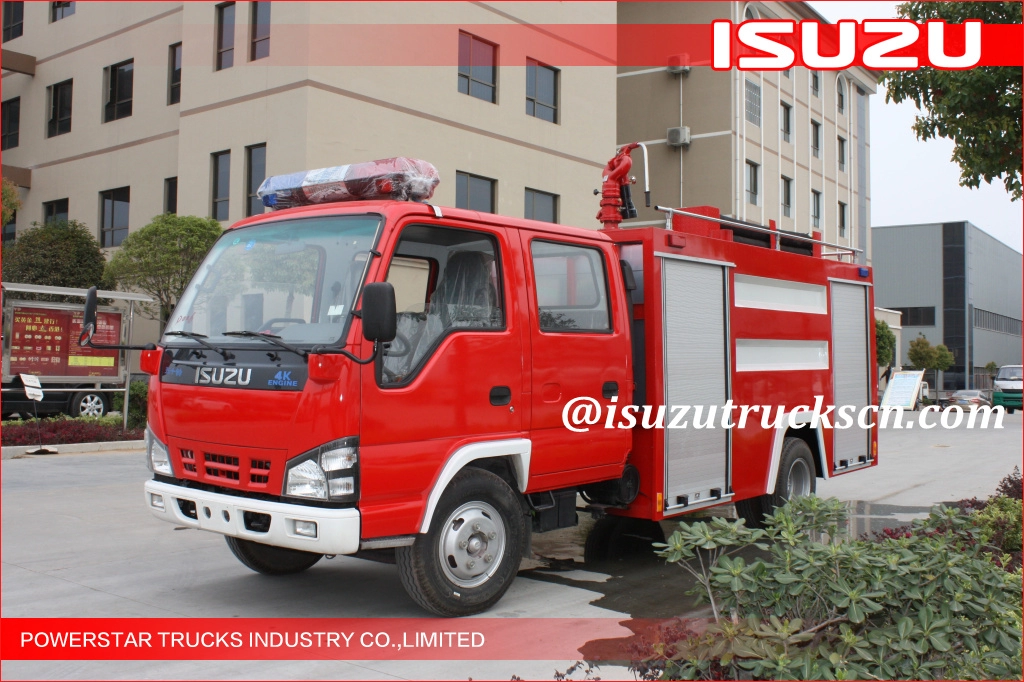 ผู้จัดจำหน่ายที่มีคุณภาพของไนจีเรีย 2000L ISUZU Water Fire Trucks Water Mist