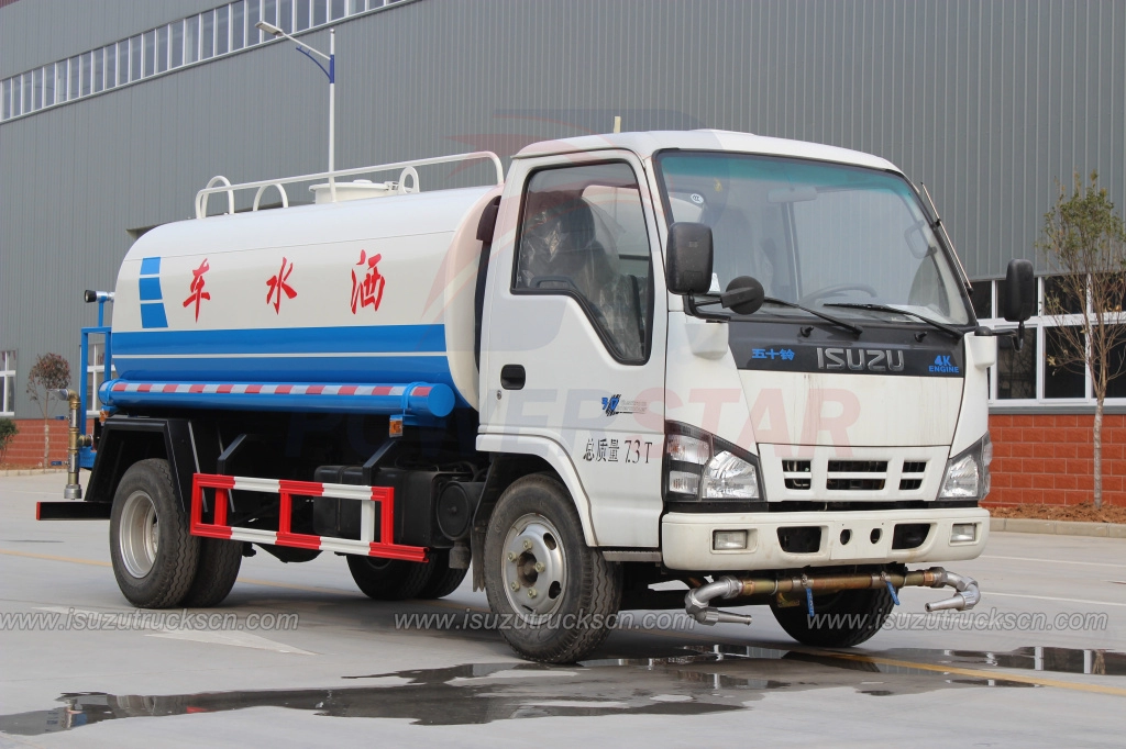 3000L 5000L ตลาดกานา ISUZU NKR Water Truck Tanker for sale