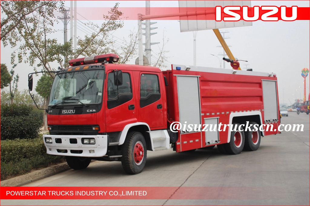 ซีเรียสั่งทำ ISUZU 6x4 ความจุขนาดใหญ่ 15000L Water Type Fire Truck