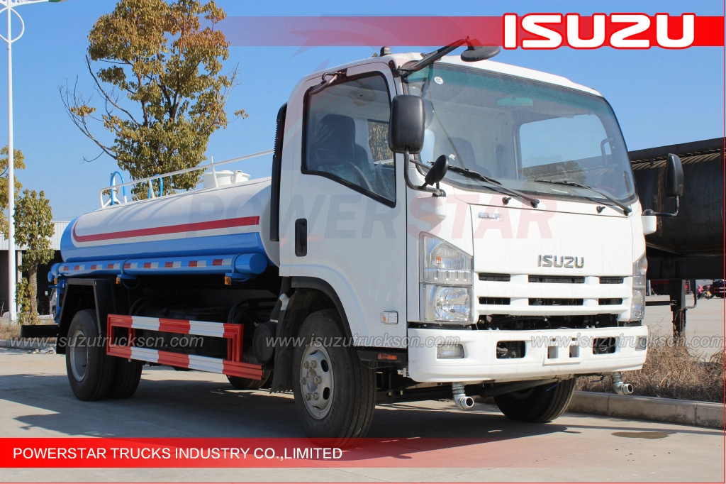 ญี่ปุ่นเมียนมาร์ 7000L 8000L ELF Isuzu รถบรรทุกรดน้ำรถเข็น street sprinkler truck