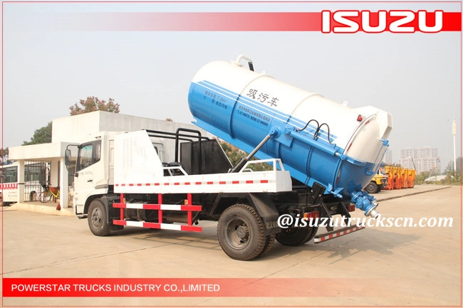 14,000 ลิตร Uganda FVR FVZ Isuzu Truck Mounted Vacuum Suction Truck