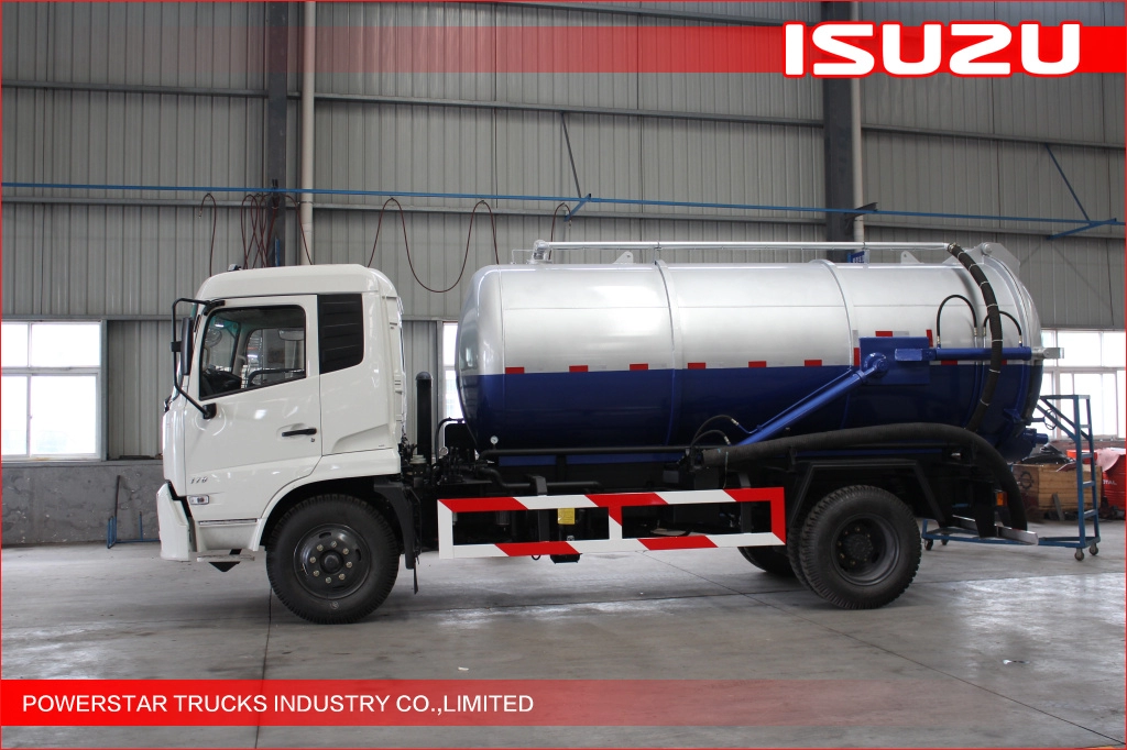 10,000 ลิตรเอกวาดอร์ custom Isuzu Brand Sludge Tanker Trucks