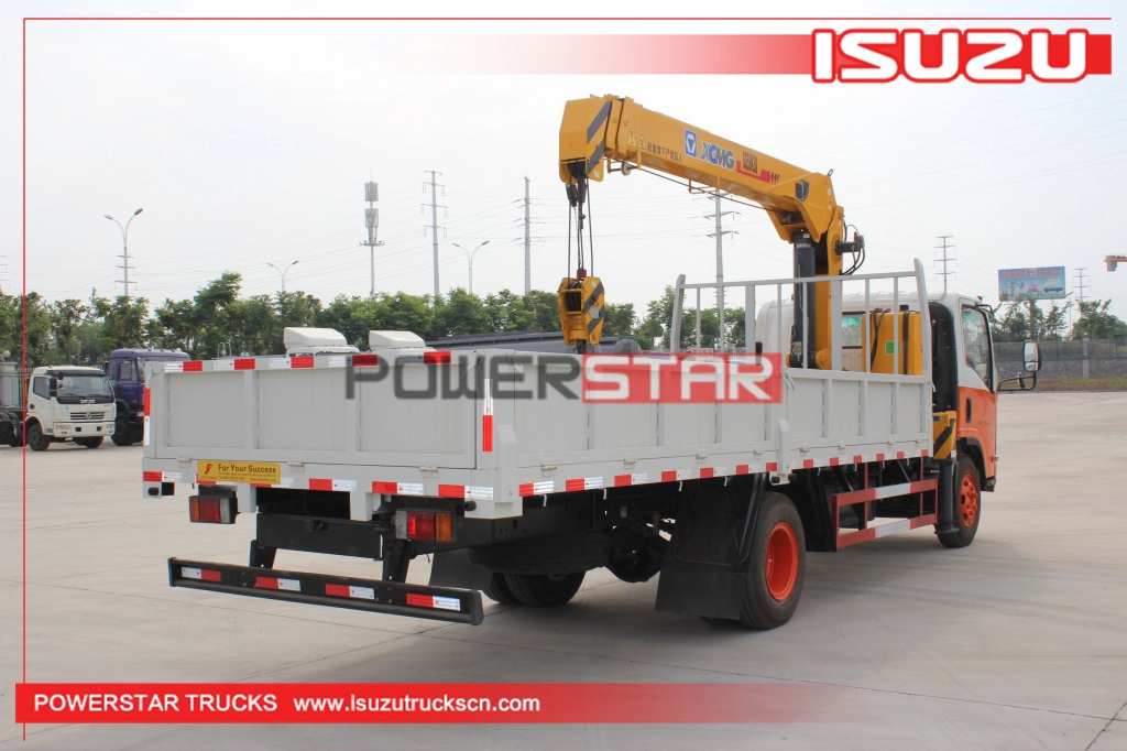 5ton Rwanda Isuzu Mobile Commercial Telescopic Boom Truck Mounted Crane