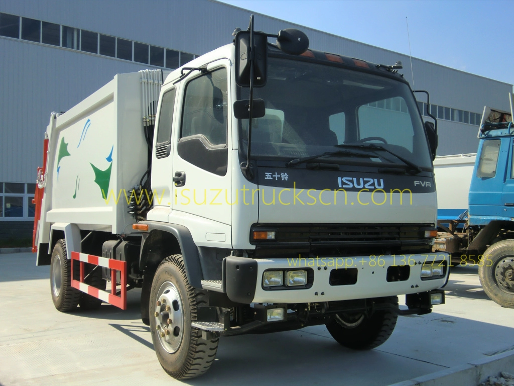 ลิเบียสั่งทำ 12Cubic FVR Japanese Isuzu Rubbish รถบดอัด