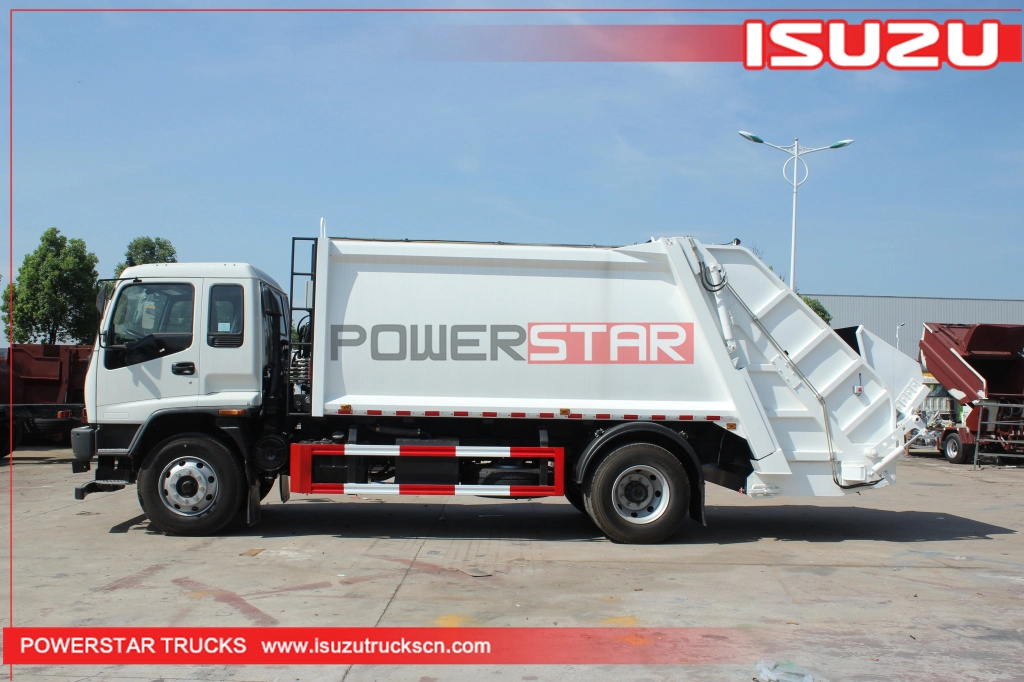 14Cbm Angola 4x2 รถขนขยะ Isuzu fvr ของญี่ปุ่น