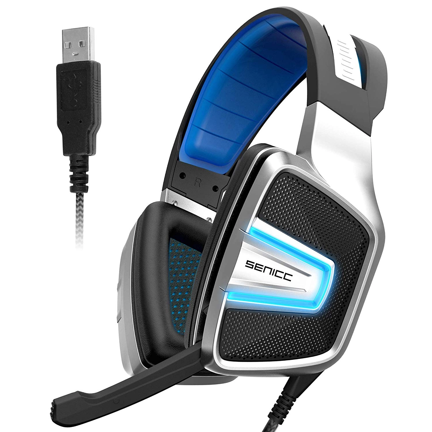 Somic A8 usb แบบมีสาย 7.1 Vibration Gaming Headset พร้อมไฟ LED