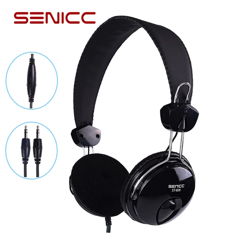 ราคาโรงงานขายส่ง SENICC ST-808 ชุดหูฟังสเตอริโอ 3.5 มม. หูฟังพีซี