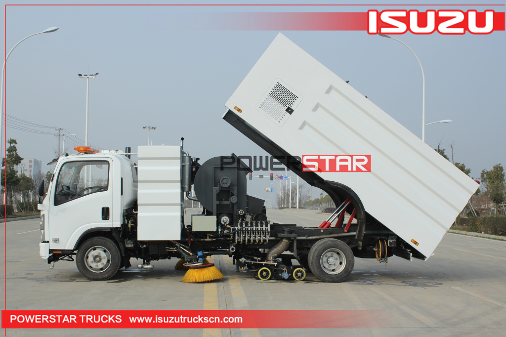 New ELF/700P Isuzu Street Vacuum Wet Type Road Sweeper Truck