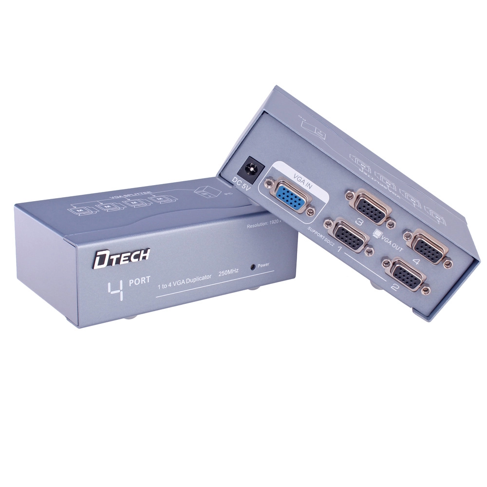 DT-7254 1 ถึง 4 250MHZ VGA SPLITTER