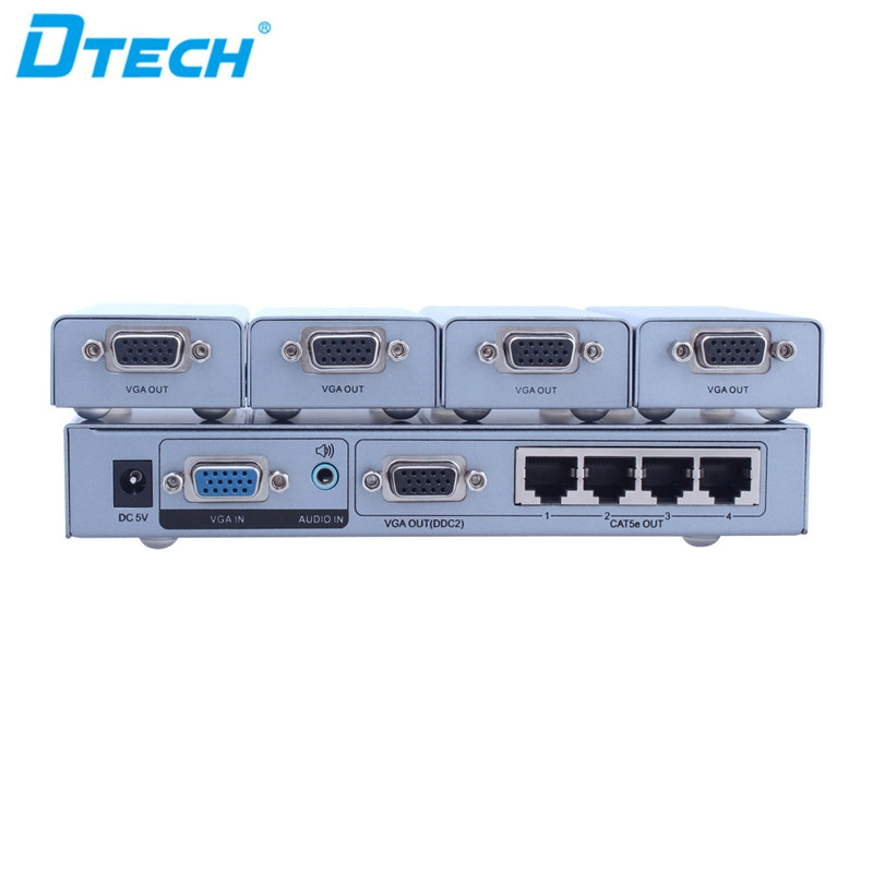 DTECH DT-7036 4 พอร์ต VGA Super Extender 200M