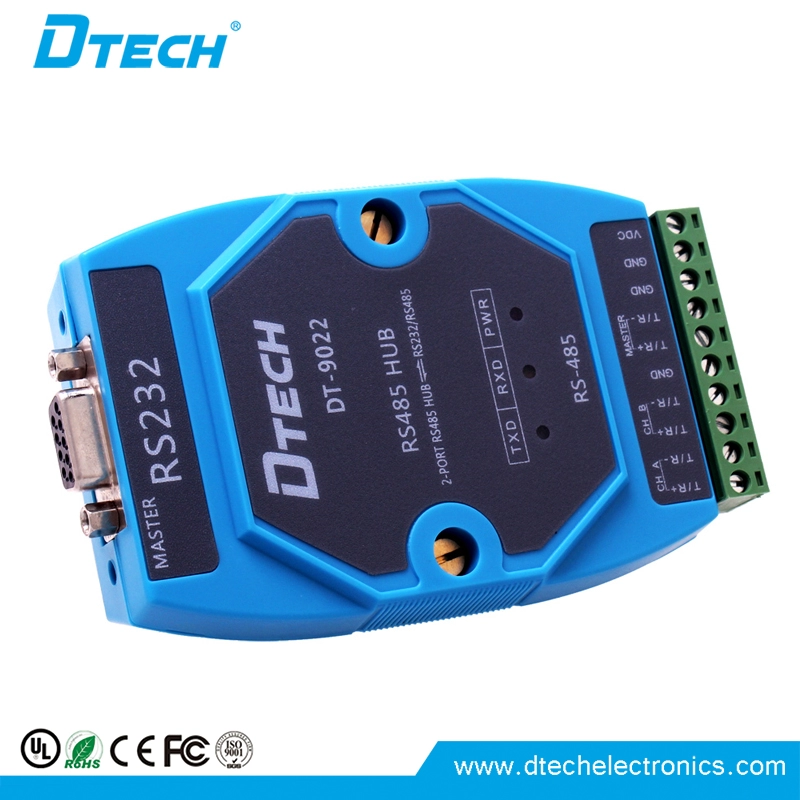 DTECH DT-9022 เกรดอุตสาหกรรม 2 พอร์ต RS485 Hub