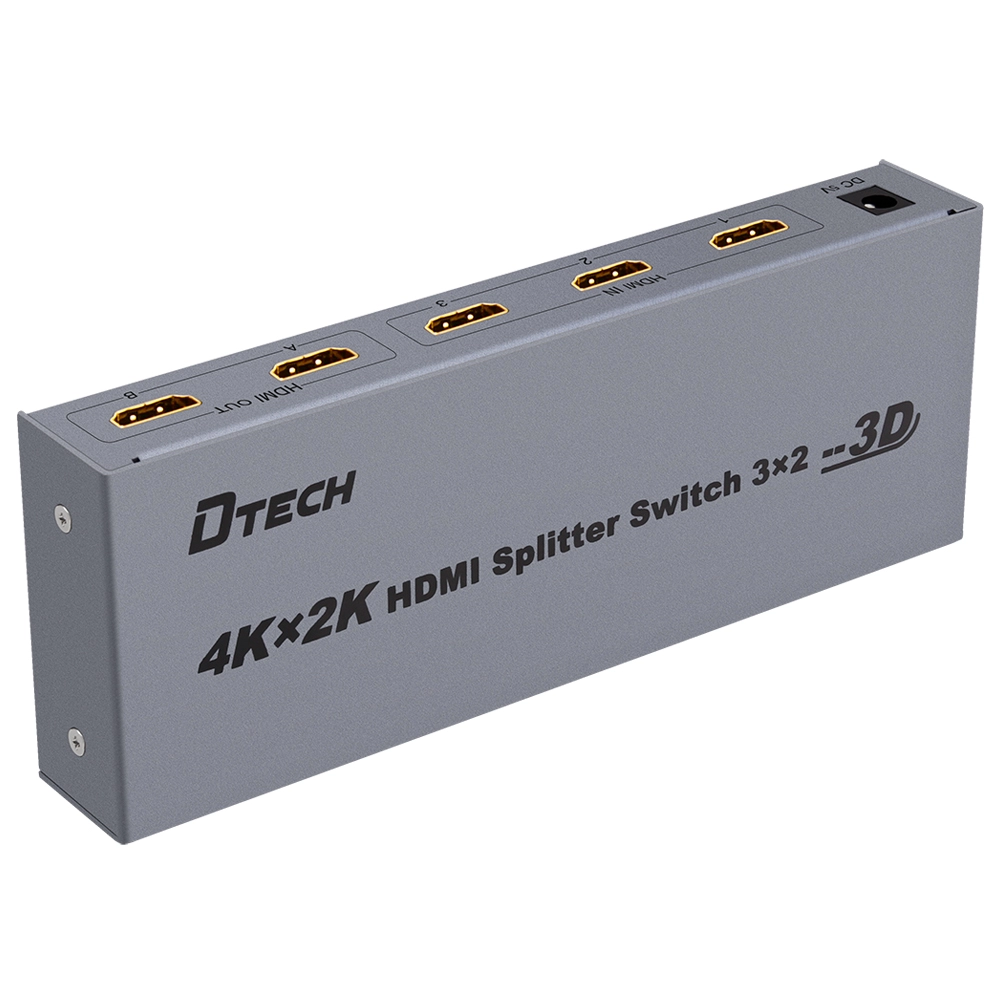 DTECH DT-7432 4K สวิตช์แยก HDMI 3 ถึง 2