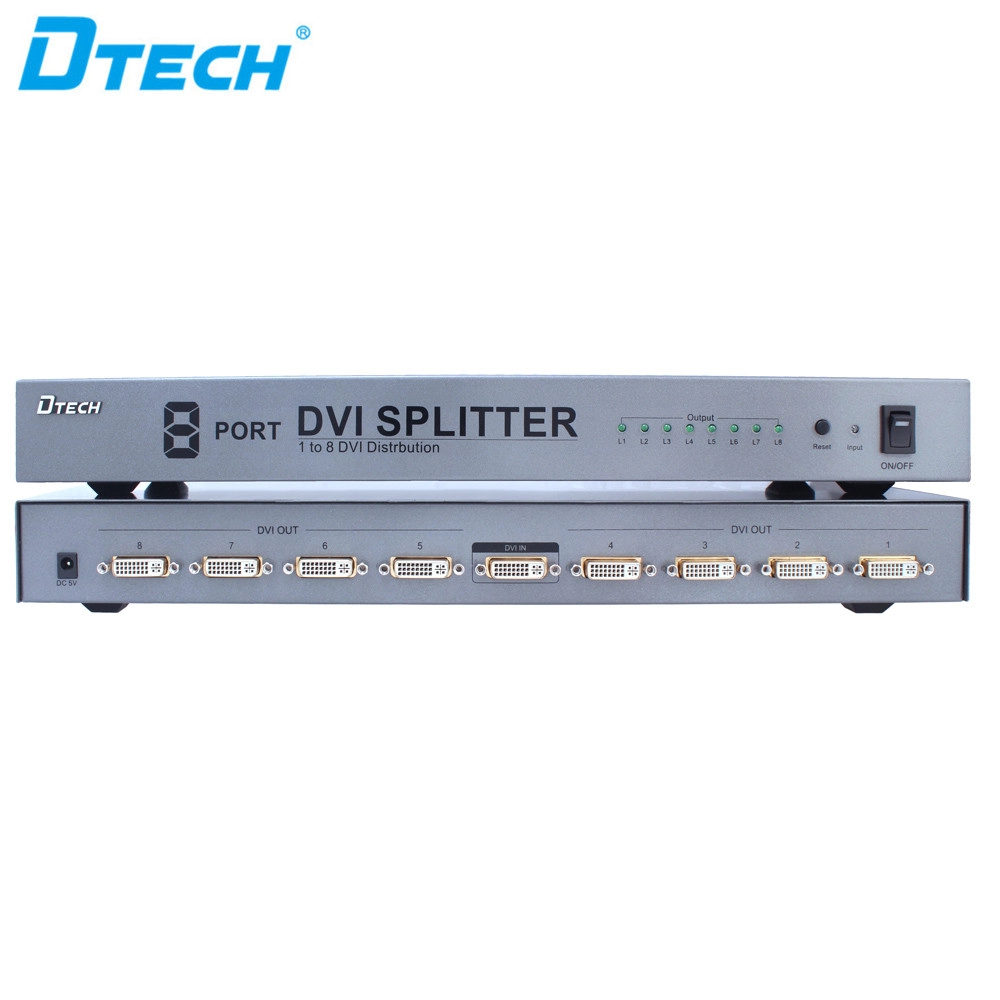 DTECH DT-7025 ตัวแยกสัญญาณ DVI 1 ถึง 8 ตัว