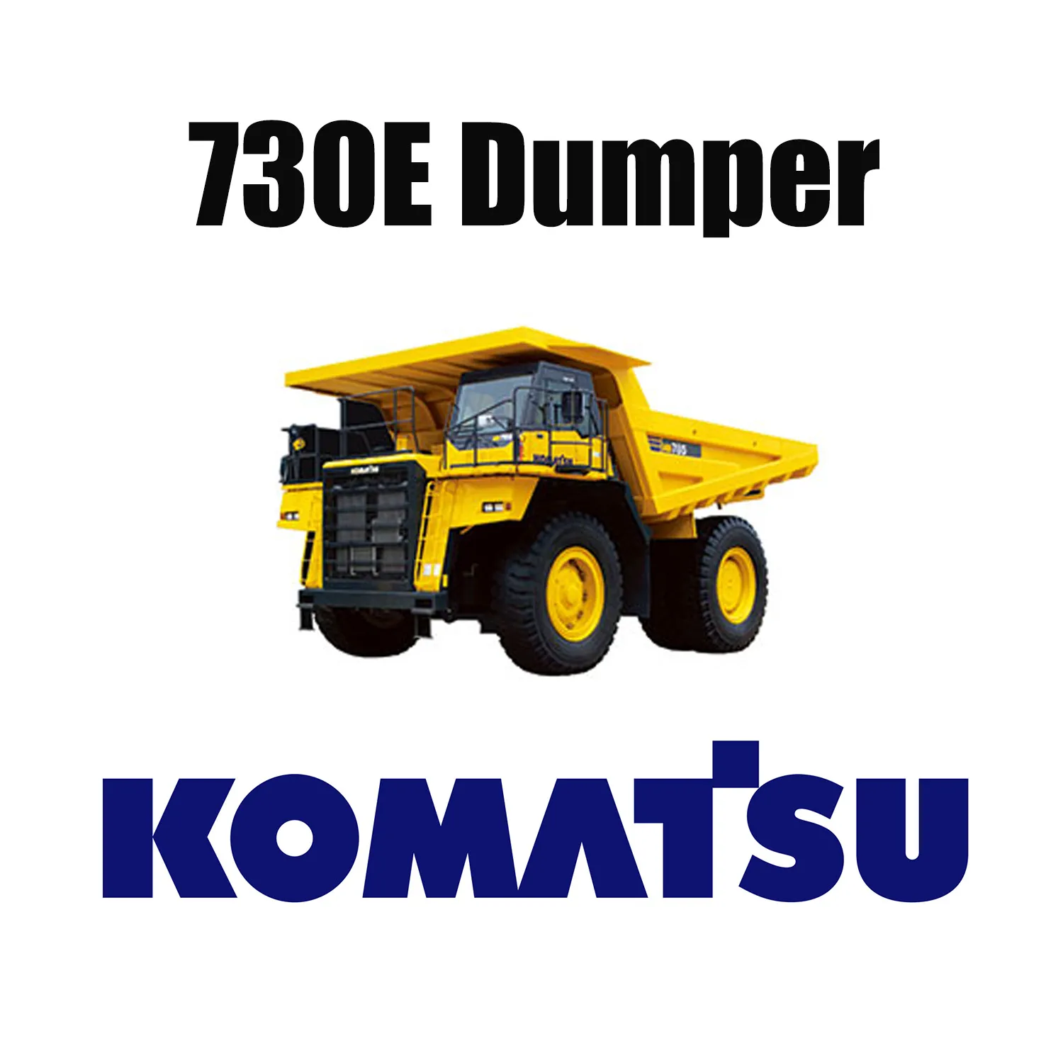 KOMATSU 730E Haul Trucks พร้อมยางสำหรับการขุดขนาดยักษ์ 37.00R57 OTR