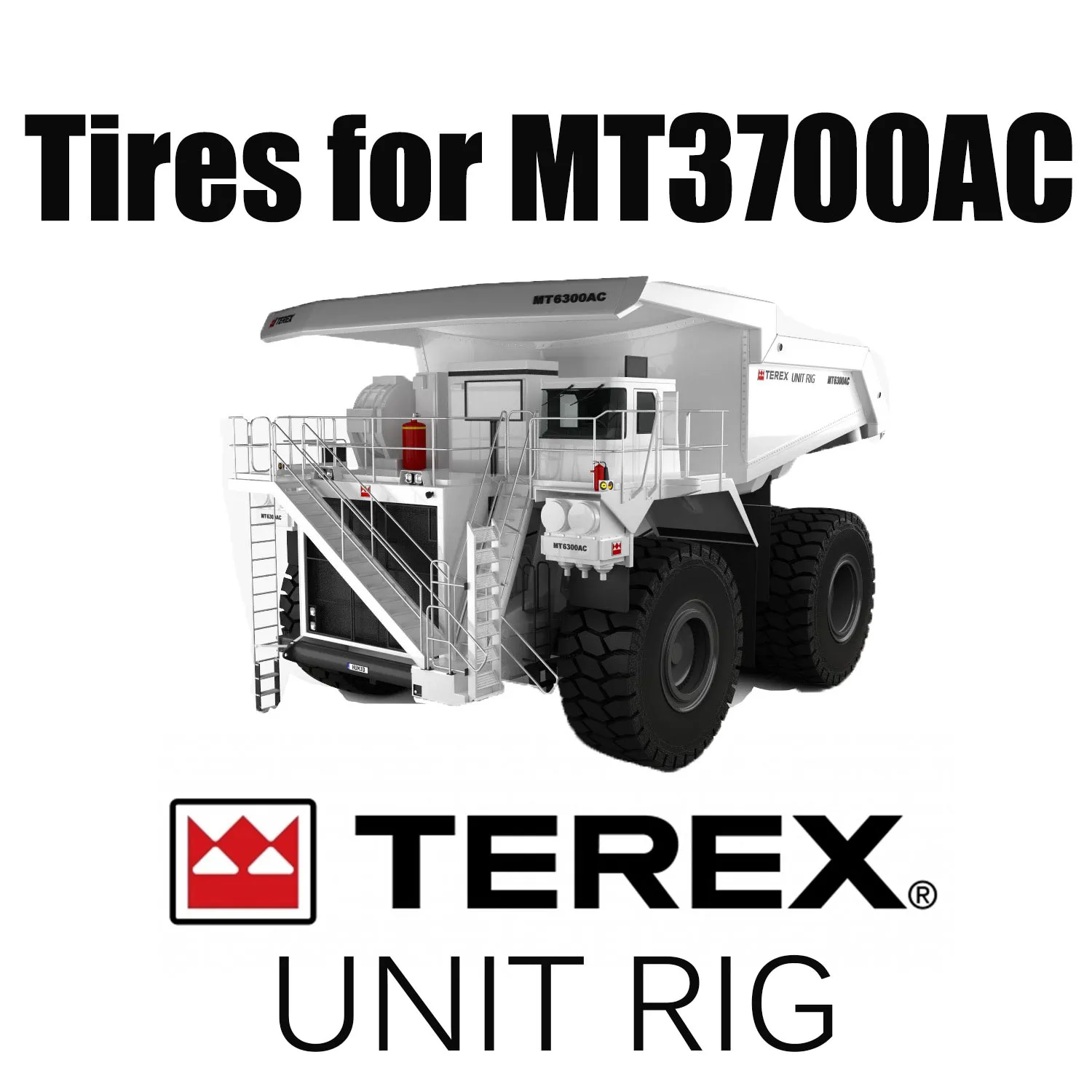 Unit Rig MT3700 AC Haul Truck พร้อมกับ 37.00R57 Mining Tyres & Earthmover Tyres